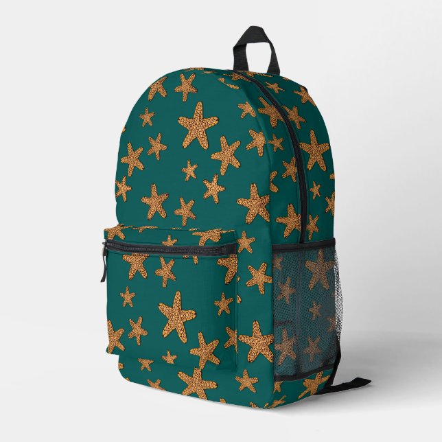 Sac À Dos Imprimé Motif orange Starfish (Coin arrière droit)