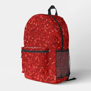 Sac À Dos Imprimé Motif pailleté rouge scintillant