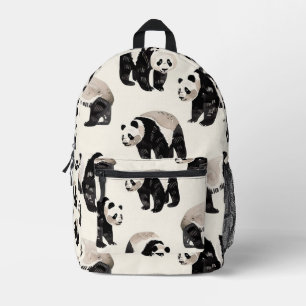 Sac À Dos Imprimé Motif Panda Carrelé