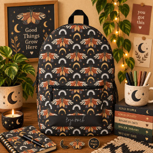 Sac à dos imprimé motif papillon de nuit céleste