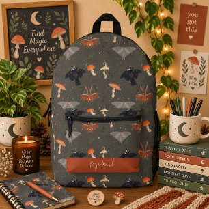 Sac à dos imprimé motif papillon de nuit champigno