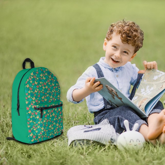 Sac À Dos Imprimé Motif papillon turquoise violet vert (Créateur téléchargé)