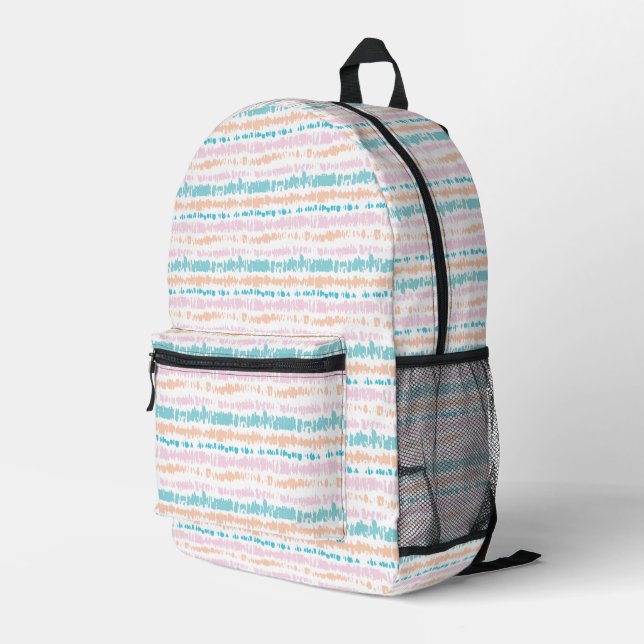 Sac À Dos Imprimé Motif Pastel Batik (Coin arrière droit)