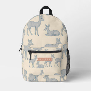 Sac À Dos Imprimé Motif personnalisé de cerf forestier, nature rusti