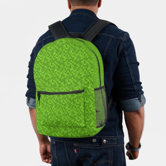 Sac À Dos Imprimé Motif Pixel Vert Rétro Jeu 8 Bits (Insitu (Modèle))
