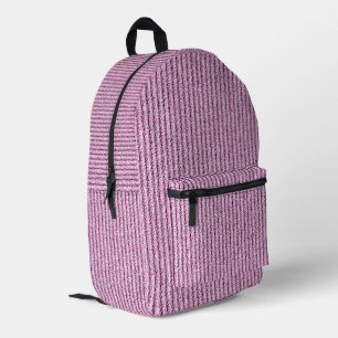 Sac À Dos Imprimé Motif rayé corduroy rose décontracté