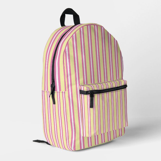 Sac À Dos Imprimé Motif rayé de barbe à papa  (Coin arrière gauche)