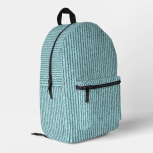 Sac À Dos Imprimé Motif rayé en corduroy aqua décontracté 
