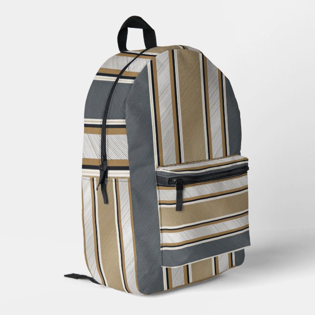 Sac À Dos Imprimé Motif rayure élégant et moderne (Coin arrière gauche)