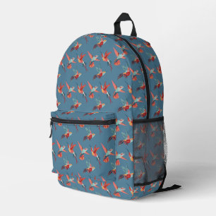 Sac À Dos Imprimé Motif Retro Hummingbird