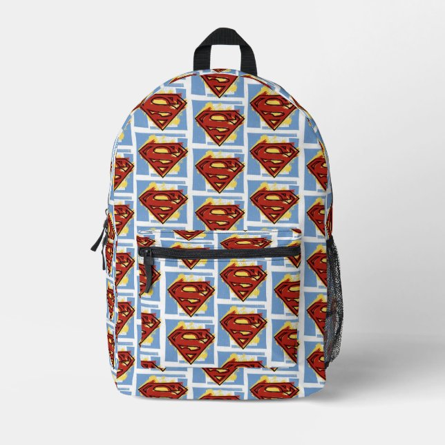 Sac À Dos Imprimé Motif Rouge et Bleu de Superman (Recto)