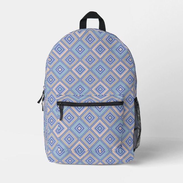 Sac À Dos Imprimé Motif rustique de carrés de style patchwork  (Recto)