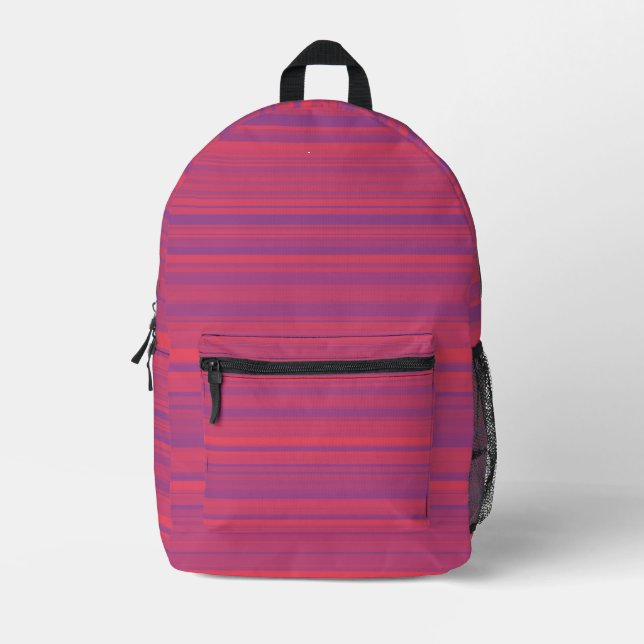 Sac À Dos Imprimé Motif sans couleur rouge violet (Recto)