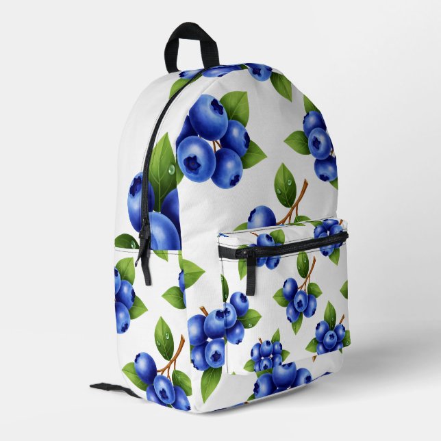 Sac À Dos Imprimé Motif sans couture de myrtille fraîche (Coin arrière gauche)