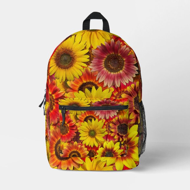 Sac À Dos Imprimé Motif sans couture de tournesols (Recto)