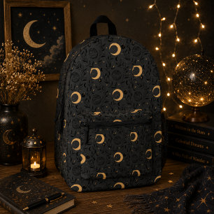 Sac À Dos Imprimé Motif Soleil et Lune Céleste