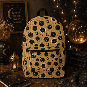 Sac À Dos Imprimé Motif Soleil et Lune Céleste