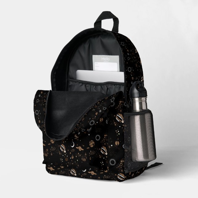 Sac À Dos Imprimé Motif Space  (Coin arrière droit (ouvert))