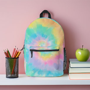 Sac À Dos Imprimé Motif Tie and Dye Arc-en-ciel Personnalisé