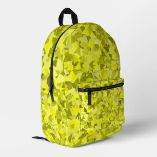Sac À Dos Imprimé Motif Triangle Vert Jaune