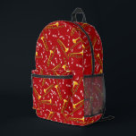 Sac À Dos Imprimé Motif Trombone Music Notes<br><div class="desc">Trombones et notes de musique blanche contre un arrière - plan rouge est un design amusant pour les musiciens,  les auteurs de chansons,  les enseignants et les étudiants dans le concert d'orchestre,  le jazz et le groupe de marche.</div>