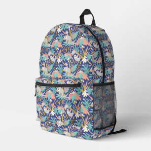 Sac À Dos Imprimé Motif Tropical Blue Sloth