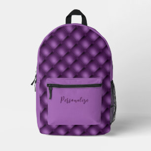 Sac À Dos Imprimé Motif Tuft violet élégant avec nom personnalisé