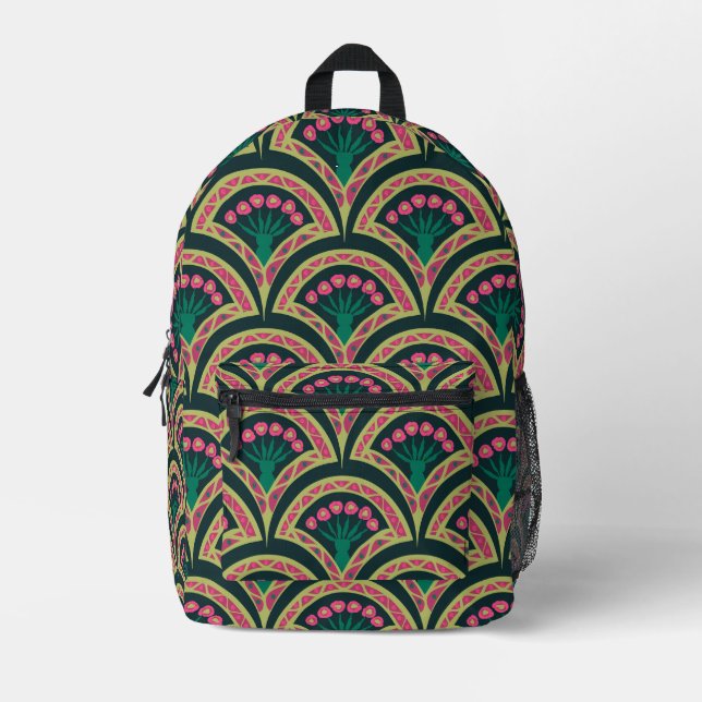 Sac À Dos Imprimé motif vert en forme de coquille (Recto)