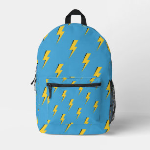 Sac À Dos Imprimé Motif Yellow Lightning Blue Arrière - plan Y2K