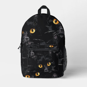 Sac À Dos Imprimé Motif Yeux de Chat Noir Mystique