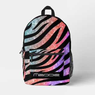 Sac à dos imprimé motif zèbre scintillant