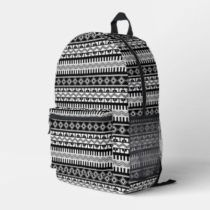Sac À Dos Imprimé Motifs géométriques noir et blanc du Sud-Ouest