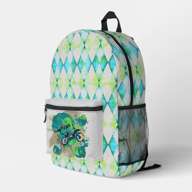 Sac À Dos Imprimé Motocross Racing Sports extrêmes (Coin arrière droit)