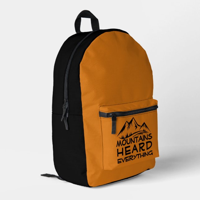 Sac À Dos Imprimé Mountain Graphic Hiking black yellow Backpack (Coin arrière gauche)