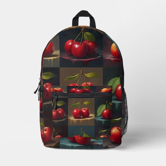 Sac À Dos Imprimé "Muse de fruits : Tessée de cerisier" (Recto)