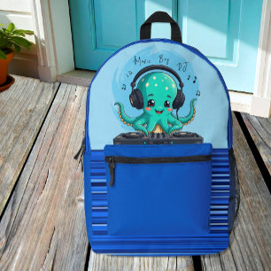 Sac À Dos Imprimé Music Boy, Happy Octopus DJ Party