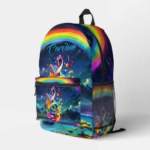 Sac À Dos Imprimé Musique, clef colorée avec