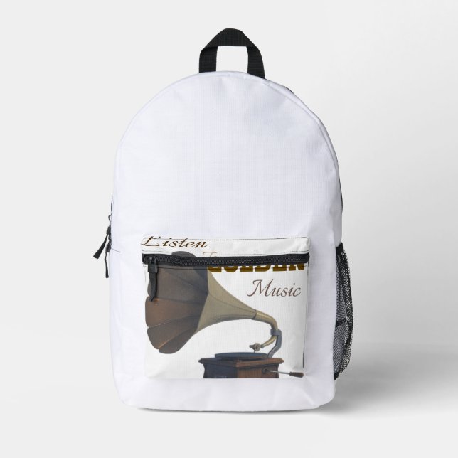 Sac À Dos Imprimé Musique dorée  (Recto)