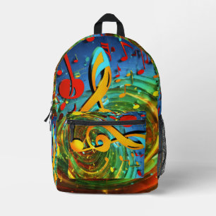 Sac À Dos Imprimé My Favori Song : Music Notes Design Style Backpac
