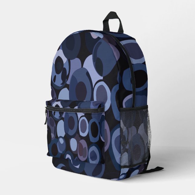 Sac À Dos Imprimé Myrtille Moderne Abstraite  (Coin arrière droit)
