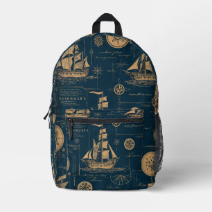 Sac À Dos Imprimé Navigateur Mystique - Carte Vintage et Conception 