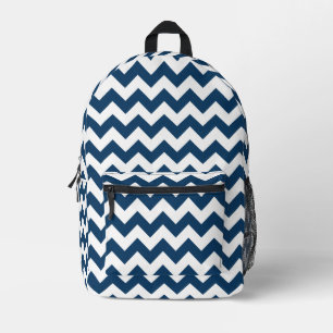 Sac À Dos Imprimé Navy Zigzag, Navy Chevron, Motif géométrique