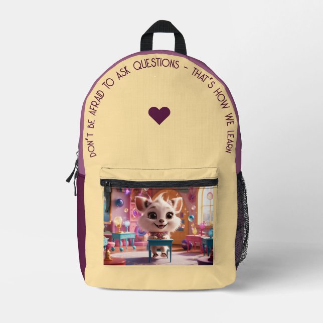 Sac À Dos Imprimé N'ayez pas peur... (Recto)