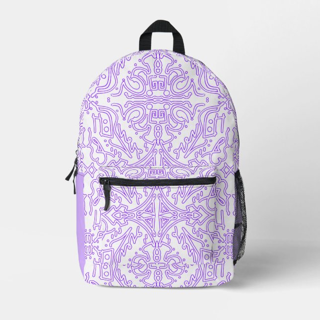 Sac À Dos Imprimé Nébuleuse Mystique Lilas (Recto)