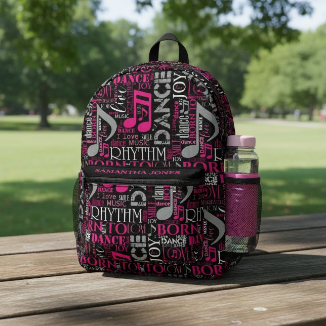 Sac À Dos Imprimé Née pour danser Pink ID277 (Créateur téléchargé)