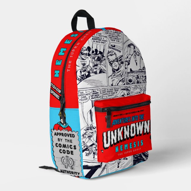 Sac À Dos Imprimé NEMESIS : Le Super Ghost Backpack  (Coin arrière gauche)