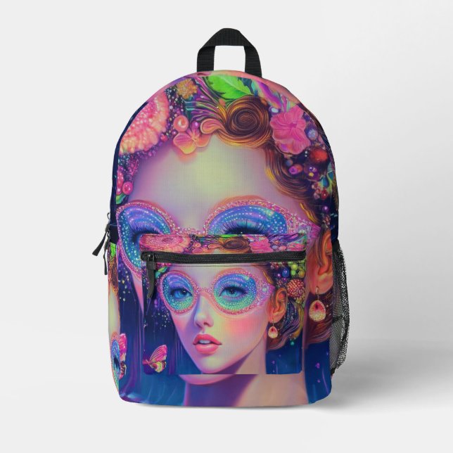 Sac À Dos Imprimé Neon Garden Goddess (Recto)