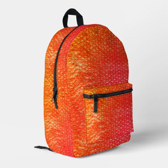 Sac À Dos Imprimé Neon Orange Bubble Pop Wrap (Coin arrière gauche)