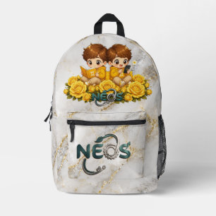 Sac À Dos Imprimé Neos Kawaii Zodiaque Gémeaux