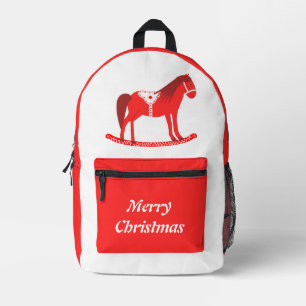 Sac À Dos Imprimé Noël scandinave Cheval Rocse Custom